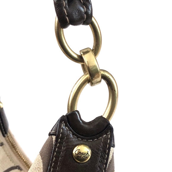 Coach “Kristin” Signature Linen Hobo Shoulder Bag - Picture 4 of 8